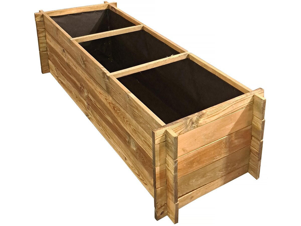 HOCHBEET/GEMÜSEBEET dhalia - Hellbraun, Holz (60/41/140cm) - Habitat Garten