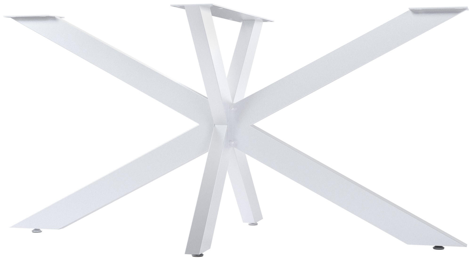 TISCHBEIN eckig 150/78/71 cm Metall Weiß - Weiß, Metall (150/71/78cm) - CLP