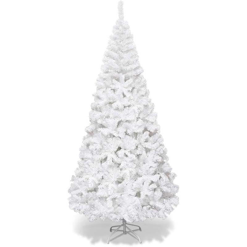 WEIHNACHTSBAUM mit Metallständer 210cm Weiß - Weiß, Metall (210cm) - COSTWAY