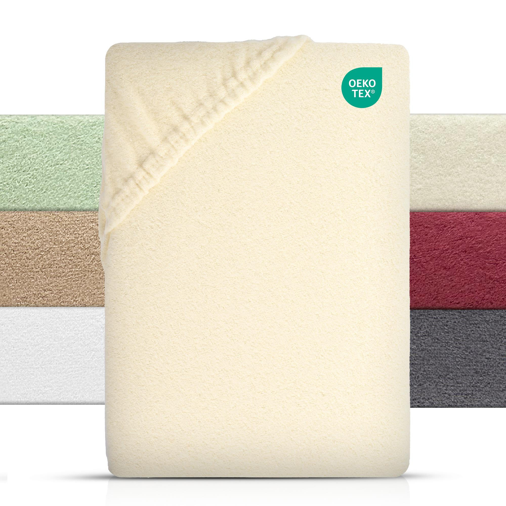 WINTER-SPANNBETTLAKEN 180-200x200-220 cm, Warmes Teddy Fleece Bettlaken Natur - Naturfarben, Textil (200/220cm) - Carpe Sonno