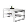 COUCHTISCH rechteckig Weiß matt aufklappbar 110/65/50 cm - Weiß, Holzwerkstoff (65/110/50cm) - designimpex