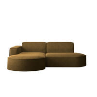 ECKSOFA MODENA L STUDIO Stoff Verita Hellbraun Links - Hellbraun, Holz (165/236cm) - Kaiser Möbel