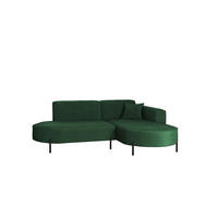 ECKSOFA L-Form Designer Modena Rein Stoff Noel Grün Rechts - Grün, Holz/Textil (236/165cm) - Kaiser Möbel