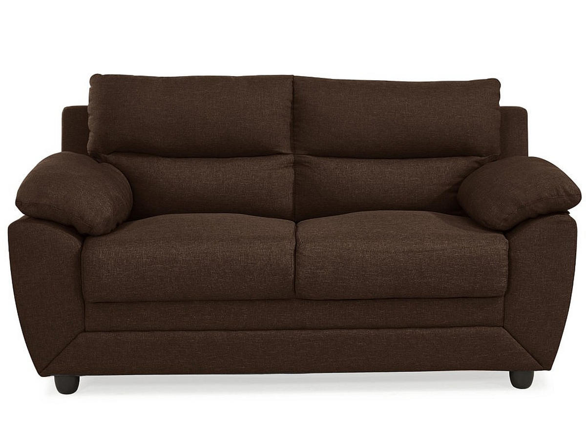 SOFA 2-Sitzer - Stoff - Braun - MANOA - Braun, Textil (163/88/82cm) - Vente-Unique