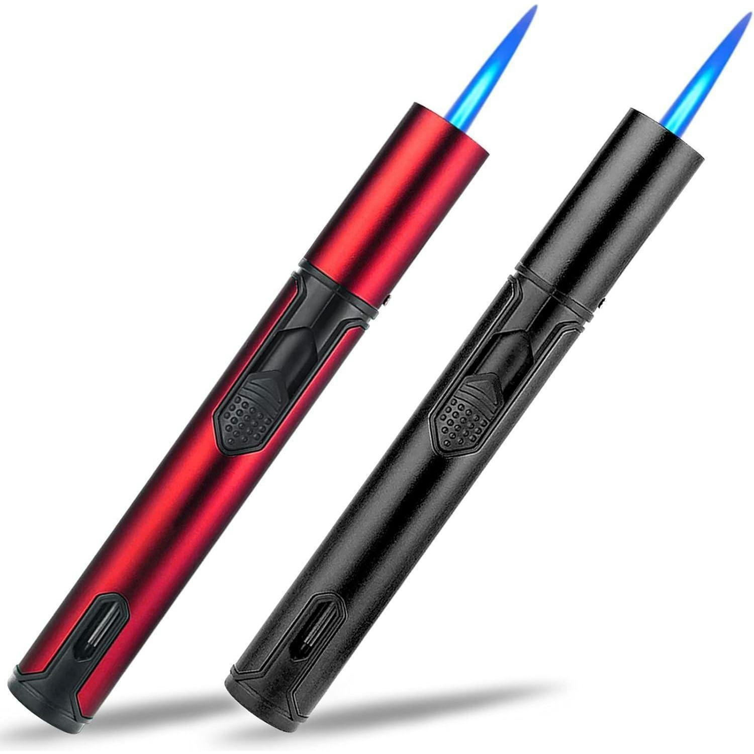 STABFEUERZEUG 2-teiliges Set Jetflamme nachfüllbar 15 cm - Multicolor, Metall (1.9/1.9/15.2cm)