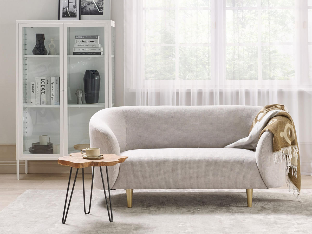 2-SITZER-SOFA Polsterbezug Beige Loen - Beige, Textil (155/79/70cm) - Beliani