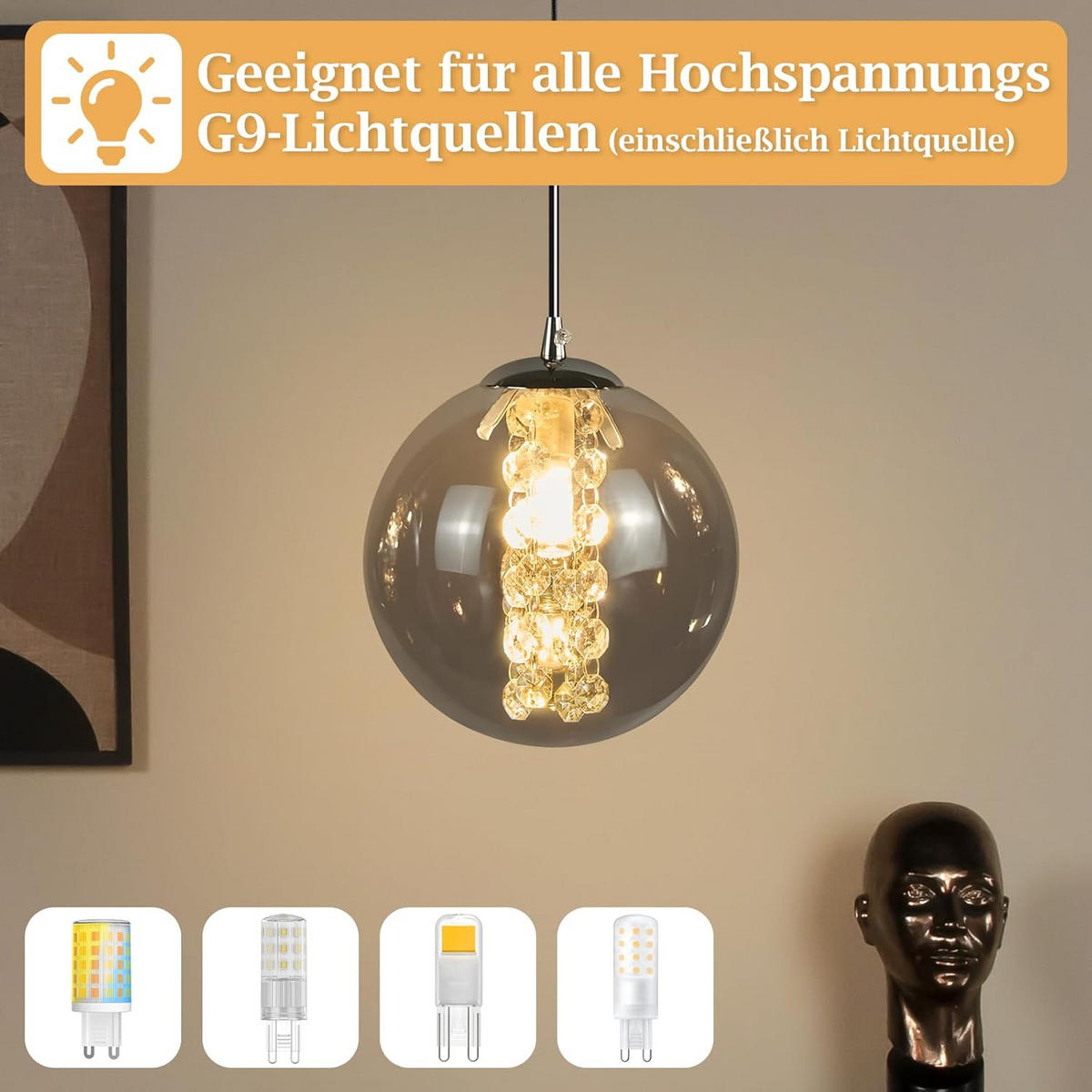 PENDELLEUCHTE 15/150/10cm - Chromfarben, Metall (150/15/10cm) - Nettlife