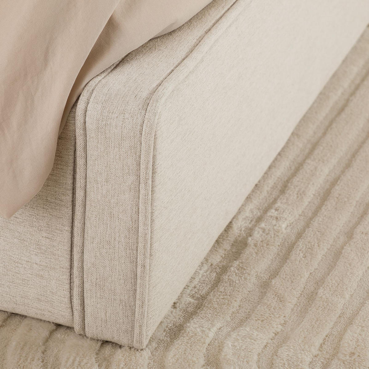POLSTERBETT MARINI 140X200 CM - Beige, Textil (140/200cm) - IDIMEX