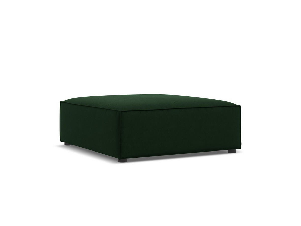 POUF Jodie aus Samt flaschengrün - Dunkelgrün, Textil (80/40/102cm) - Micadoni