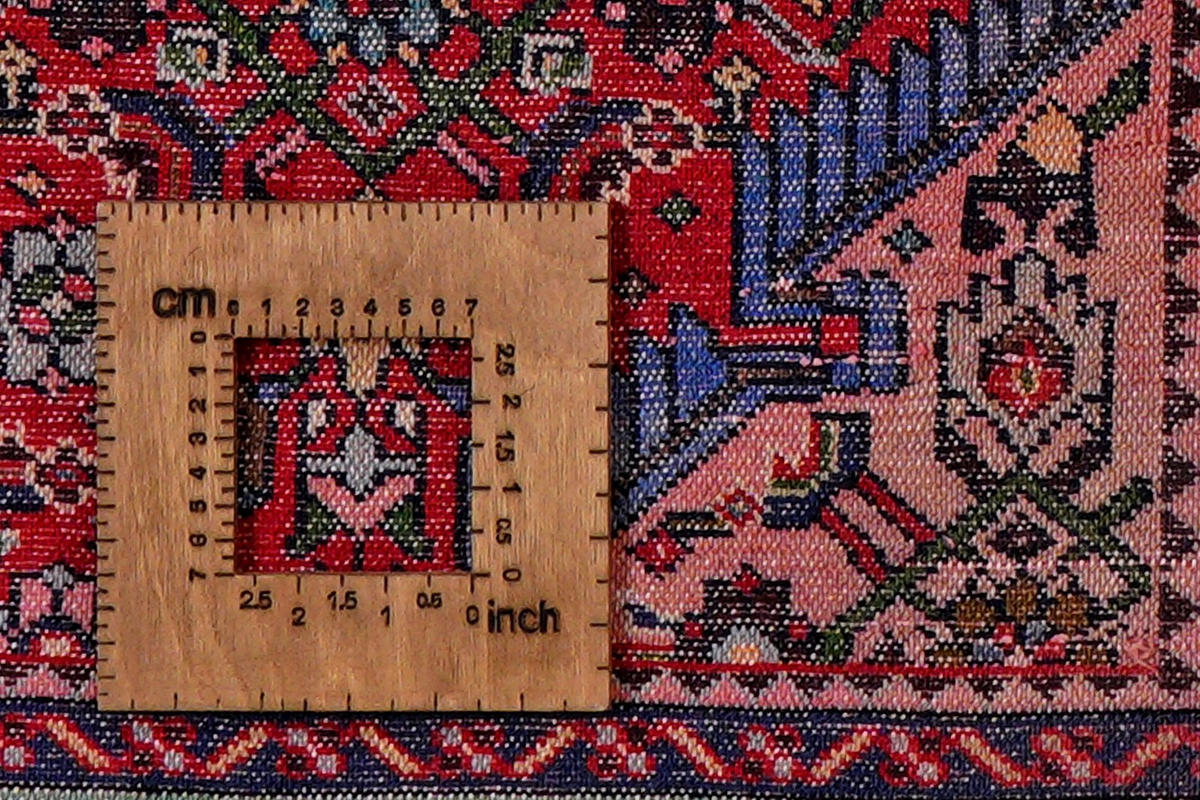 ORIENTTEPPICH handgeknüpft Assadabad Rot 207/133 cm Schurwolle - Rot, Textil (133/207cm) - Looma