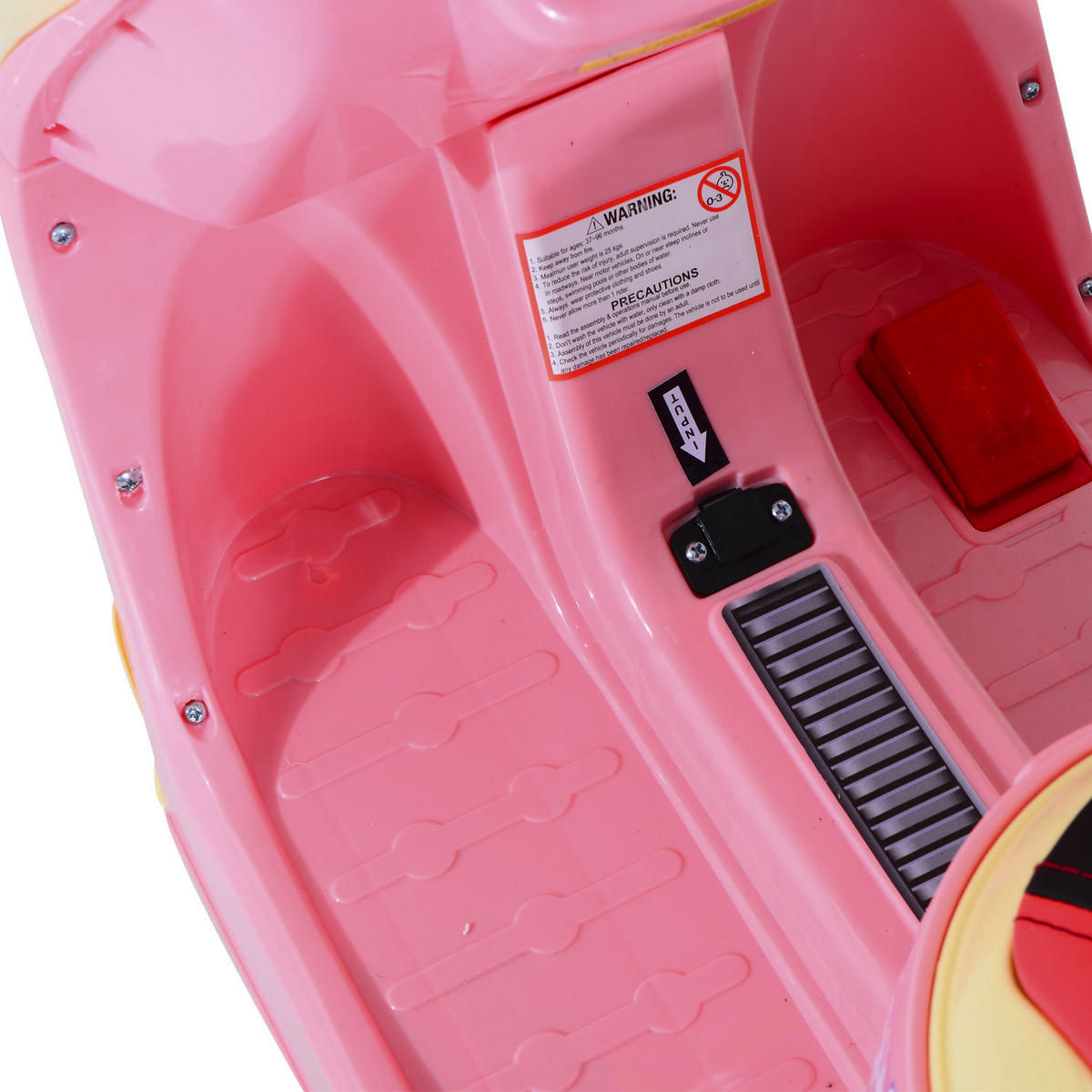 ELEKTRO-KINDERMOTORRAD DE-06088 Dreirad mit Sound und Licht Rosa/Gelb - Multicolor, Kunststoff/Metall (108/51/75cm) - ComfortXL