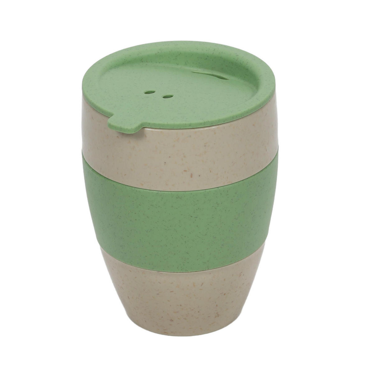 THERMOBECHER Aroma To Go 400 ml 9,8/9,8/13,3 cm - Grün, Kunststoff (0.4L) - KOZIOL