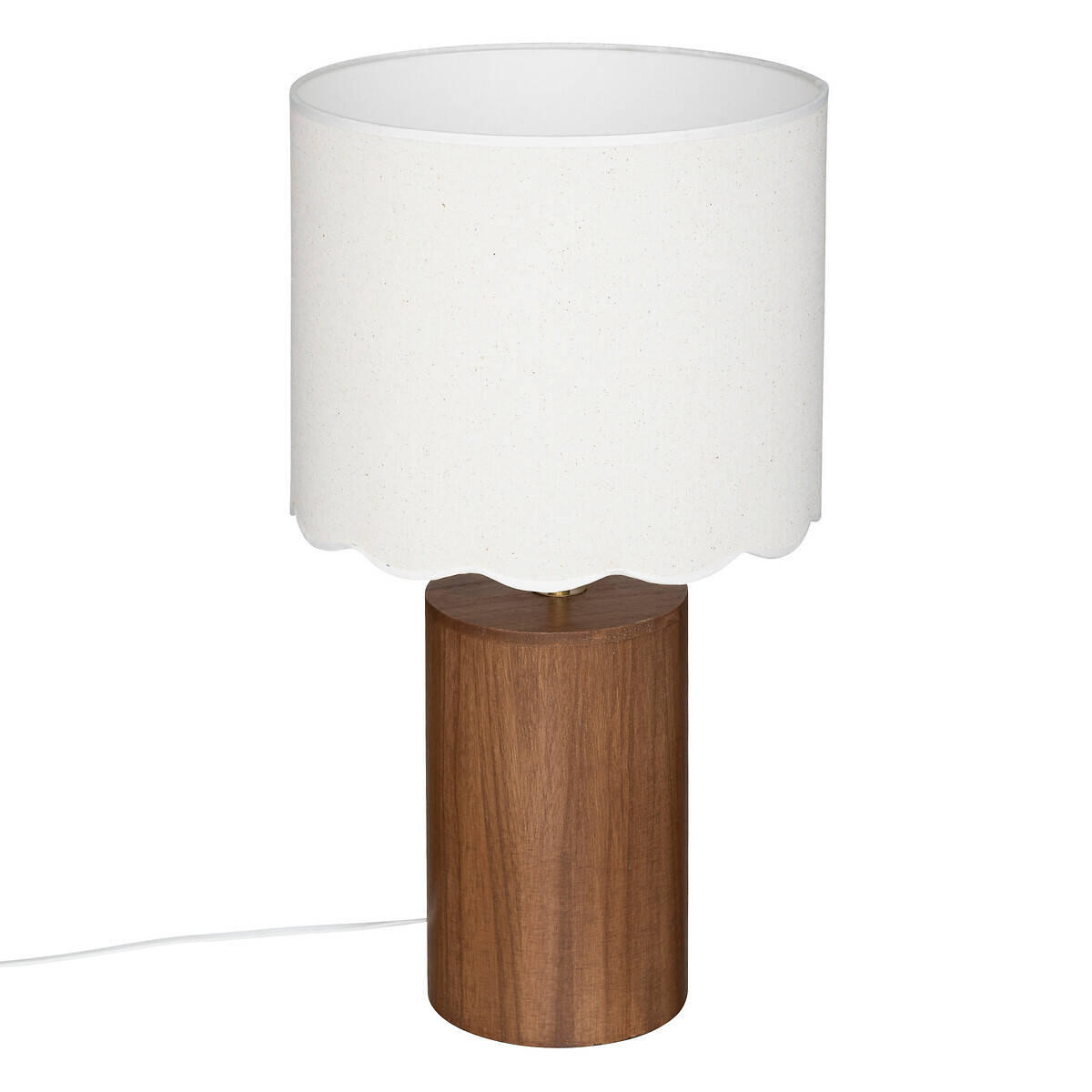 TISCHLAMPE Vania Holzsockel Ø 28 cm - Braun, Holz (28/28/50cm) - Atmosphera Createur d´interieur