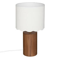 TISCHLAMPE Vania Holzsockel Ø 28 cm - Braun, Holz (28/28/50cm) - Atmosphera Createur d´interieur