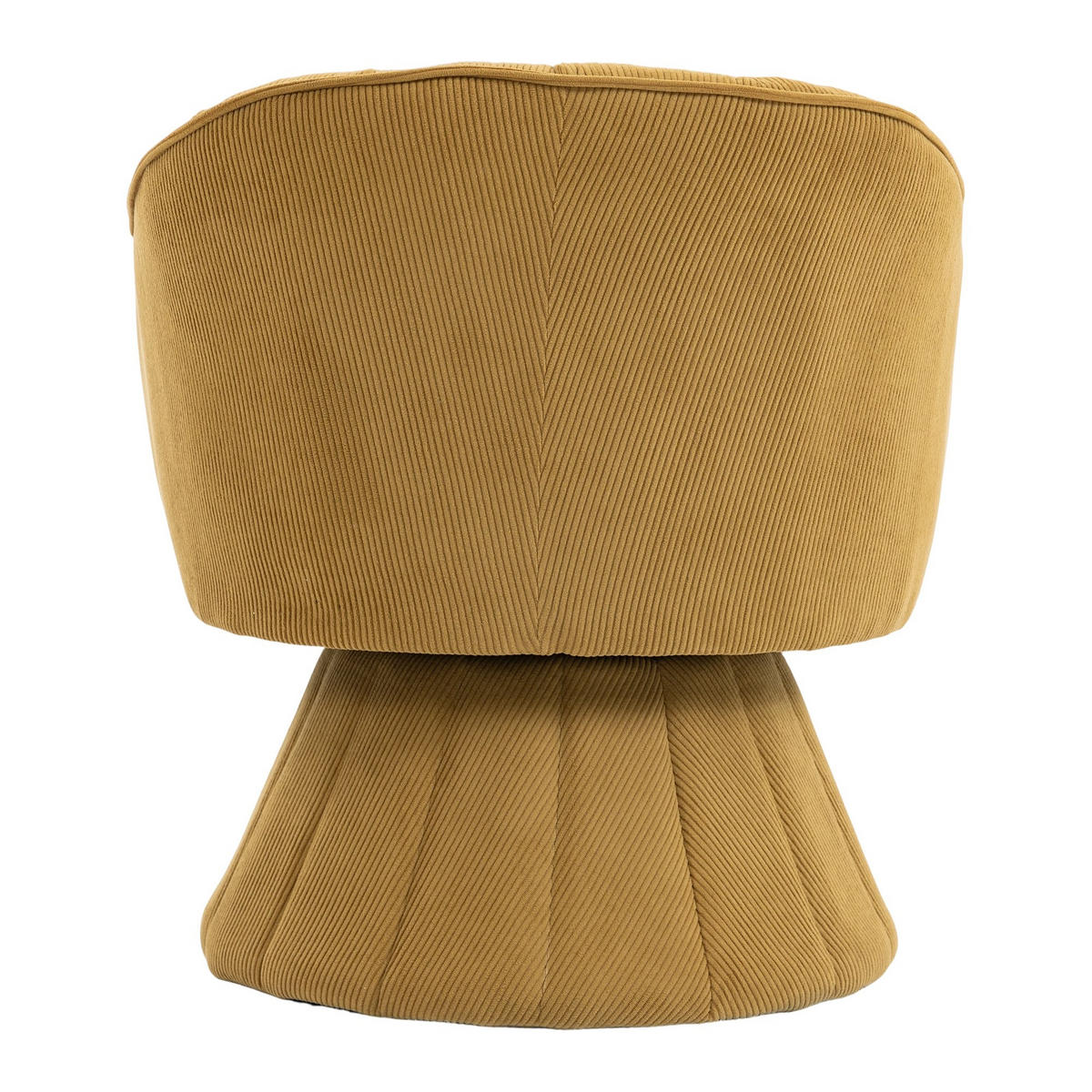 DREHSTUHL Drehsessel Loungesessel mit Polsterung,360°,Cord,Gelb - Gelb, Textil (70/72/66cm) - LVHOM