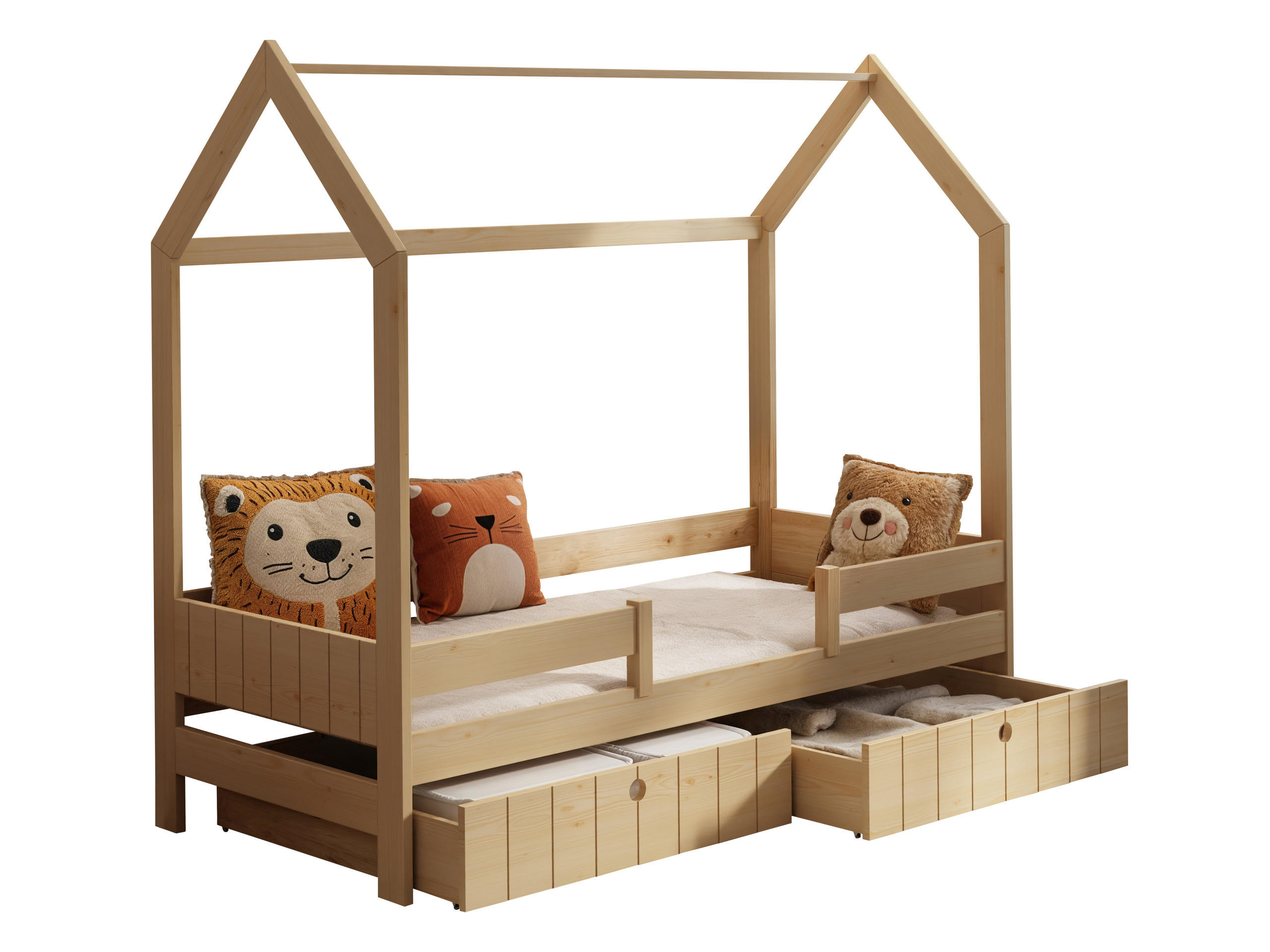 HAUSBETT Naomi - Kieferfarben, Holz (80/180cm) - MIRJAN24