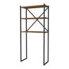 BADEZIMMERREGAL Askersund - Walnussfarben, Holzwerkstoff/Metall (66/160/34cm) - [en.casa]