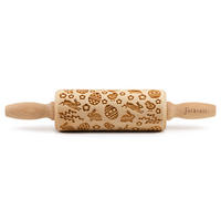 MOTIV-TEIGROLLE Ostermix, junior, 23 cm, Buchenholz - Braun, Holz (4.5cm) - Folkroll