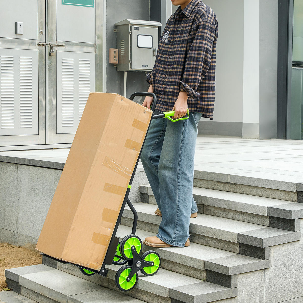 TREPPENSTEIGER Stahl Kunststoff Schwarz - Schwarz, Metall (38/106.5/44cm) - DURHAND