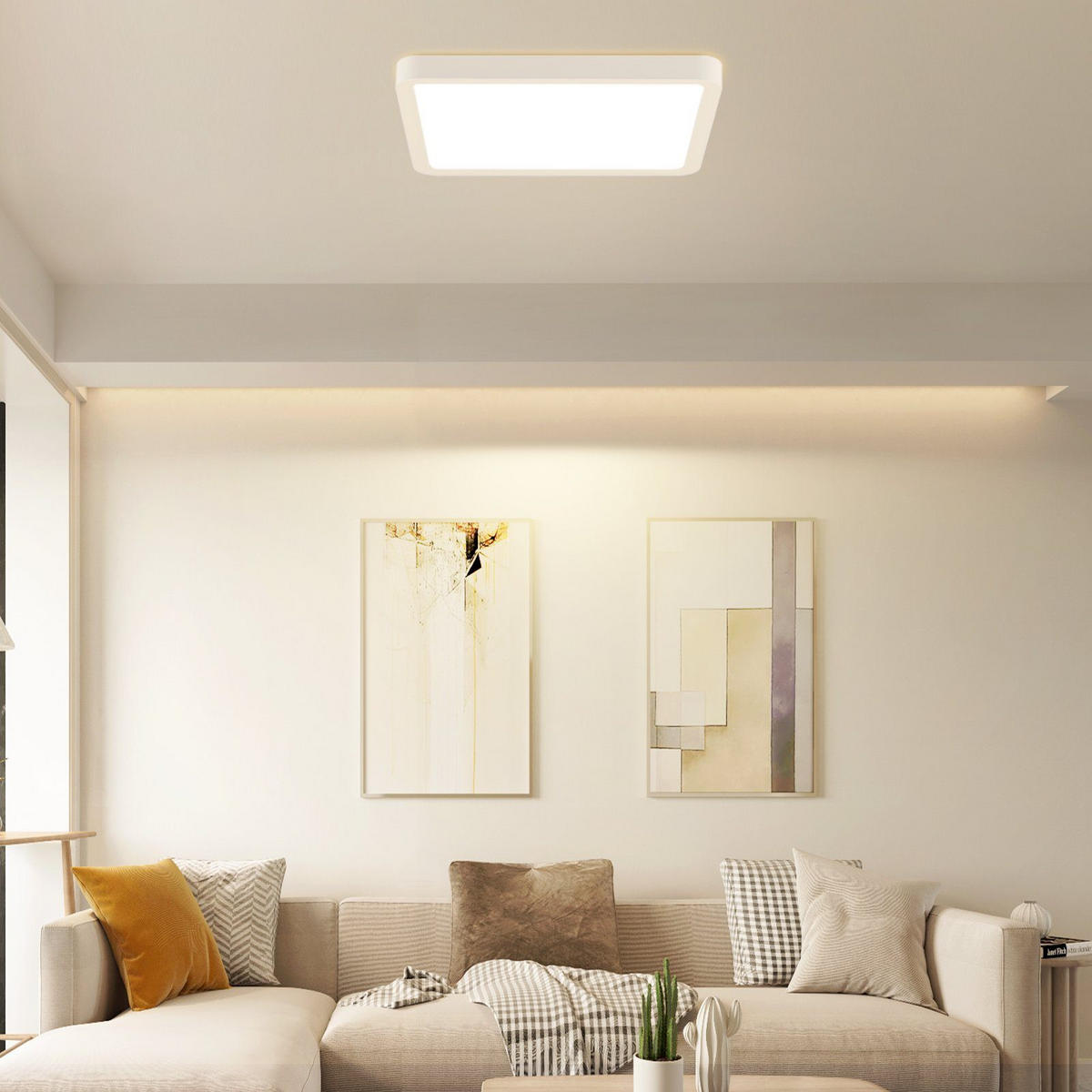 LED-DECKENLEUCHTE Sif 23/23/2.5cm - Weiß, Kunststoff (23/23/2.5cm) - ZMH