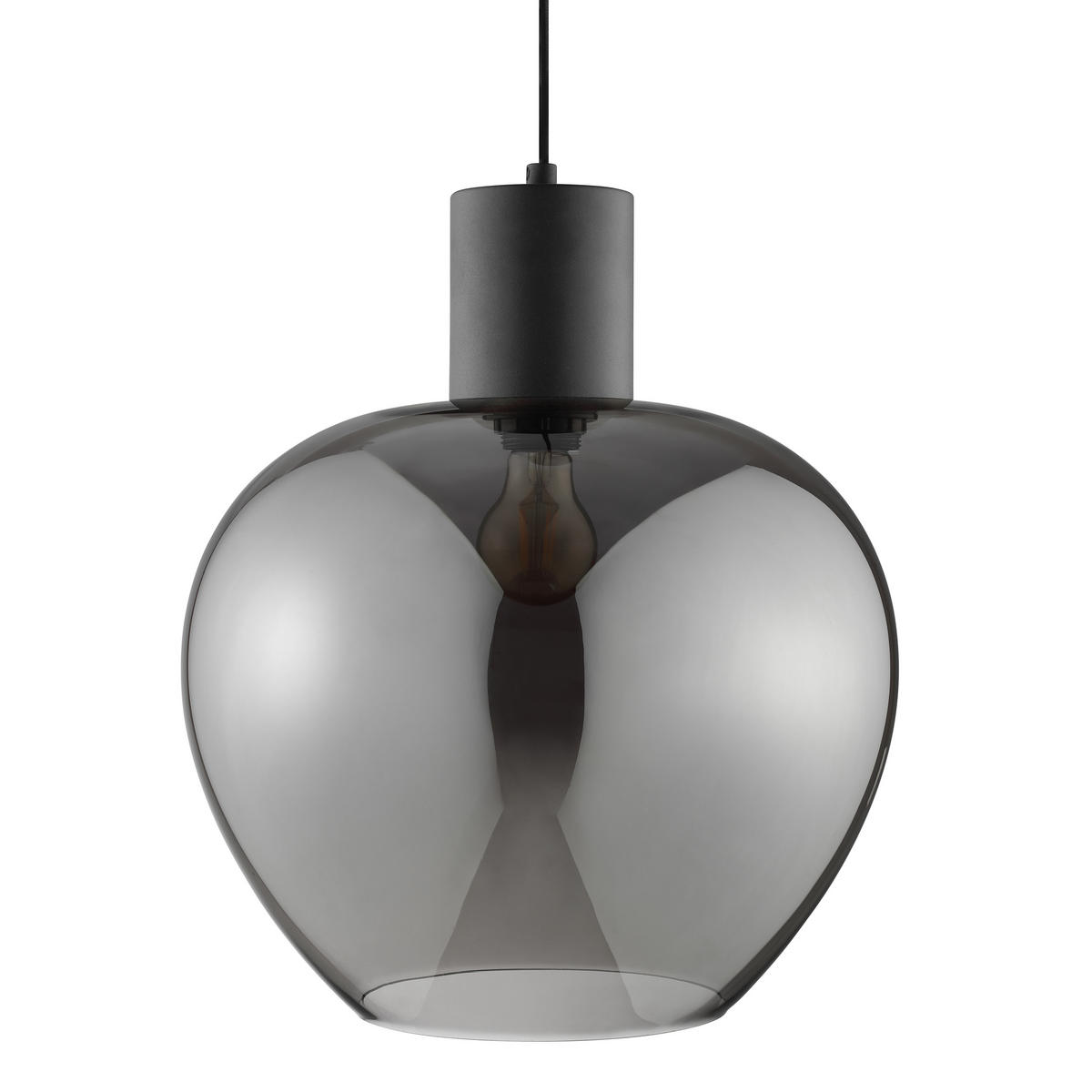 LED DECKENLEUCHTE Ligari Schwarz/Rauchglas 35/35/150 cm - Multicolor, Kunststoff (35/35/150cm) - Brilliant