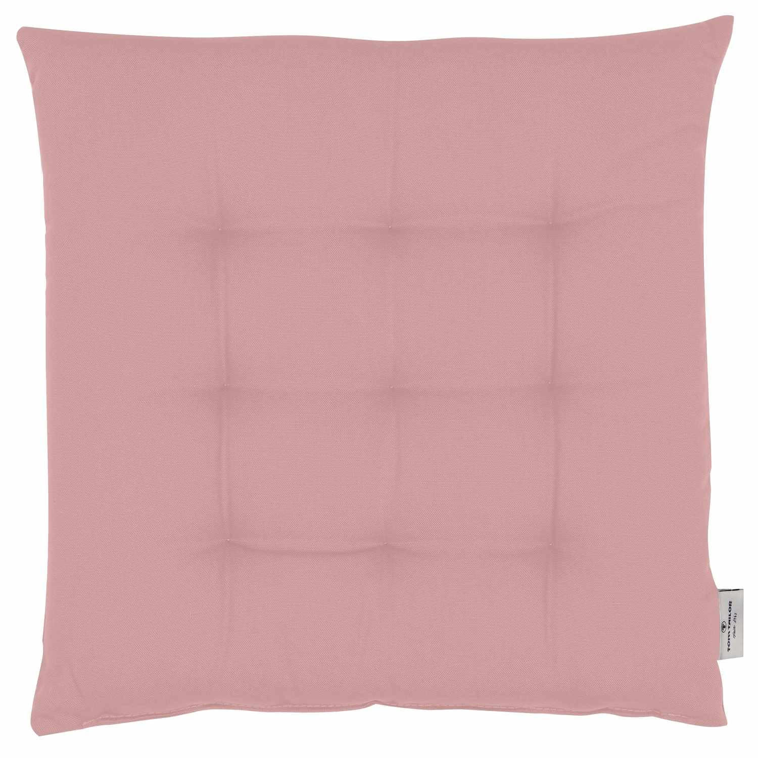 SITZKISSEN MIT 9 PUNKT-STEPPUNG DOVE - Rosa, Textil (40/40/5cm) - Tom Tailor