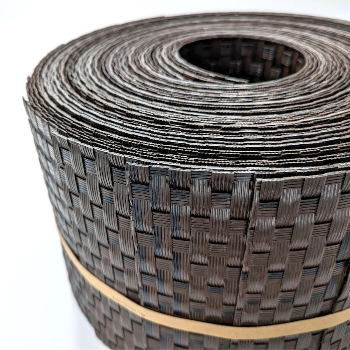 SICHTSCHUTZSTREIFEN Rattan für Doppelstabmatten UV-beständig Schwarzbraun 10x 2,55m - Schwarz, Kunststoff (2550/19cm) - ZAUN|ZU