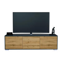 TV-BOARD Elena, Lowboard mit Push-to-Open, Made in Germany, Moderner Fernsehschrank, Anthrazit matt/Eiche Evoke (152,5 x 43 x 37 cm) - Eiche Wotan, Holzwerkstoff (152.5/43/37cm) - InnoFurn