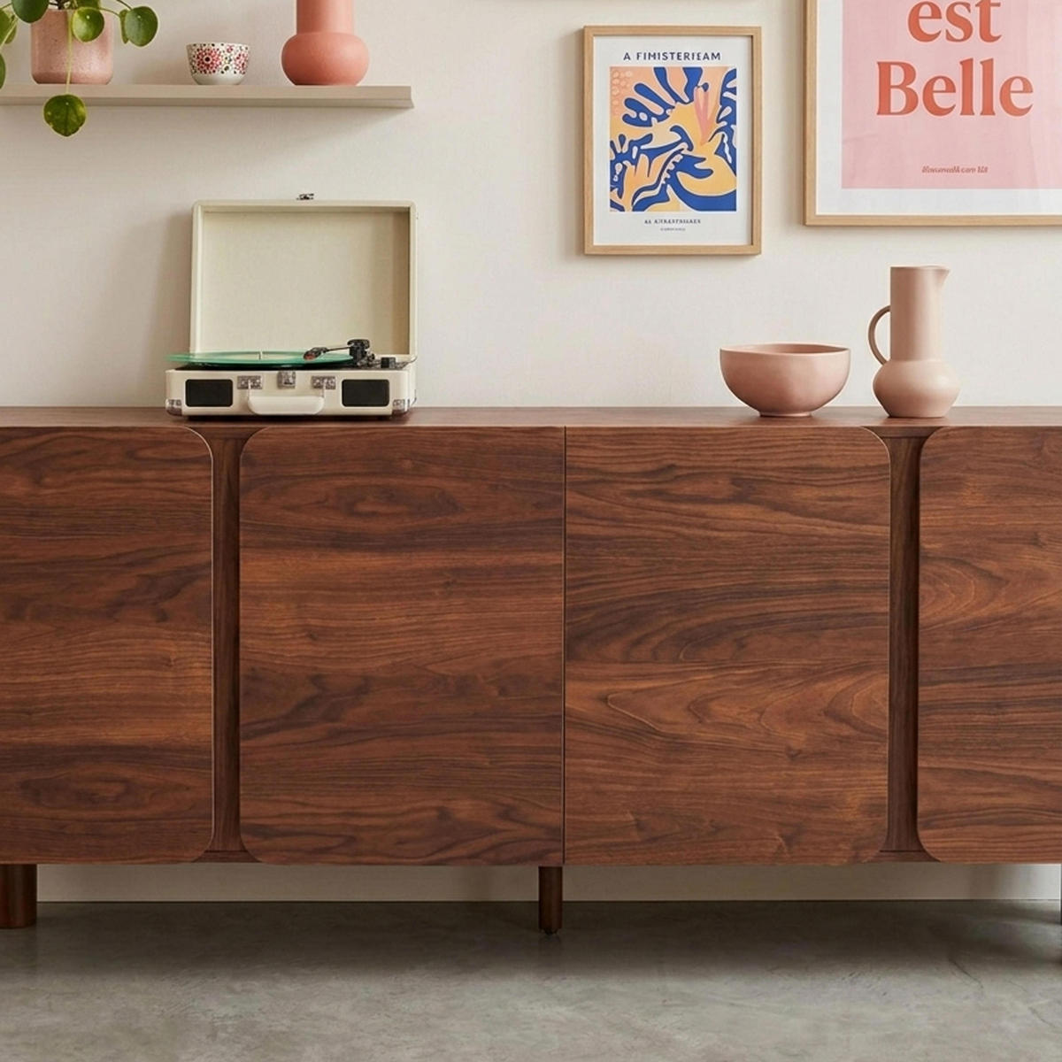 SIDEBOARD, dunkles Holz - Braun, Holz (180/75/38.2cm) - Oviala