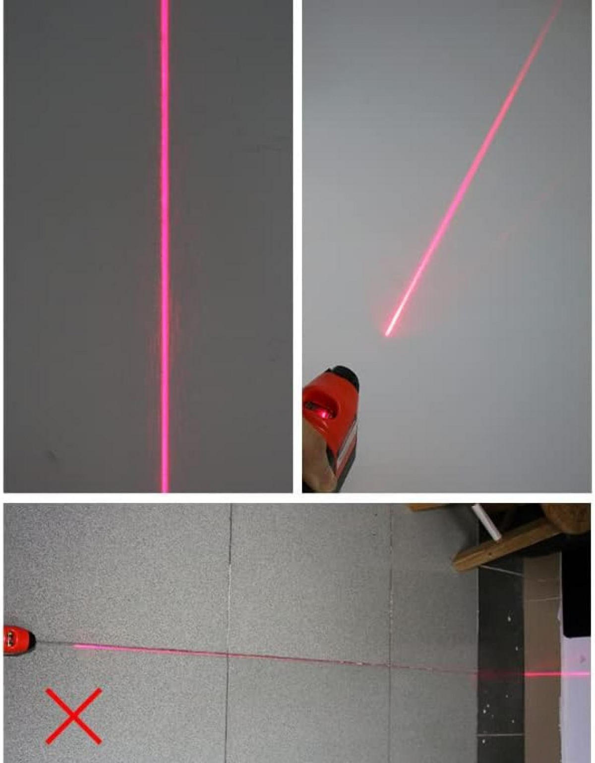 LASER-NIVELLIERGERÄT – Rot – Zur Messung - Rot, Kunststoff (12/4/6cm) - DCA