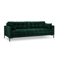 SOFA Mamaia aus Samt flaschengrün 4 Sitzplätze - Grün, Textil (92/75/217cm) - Micadoni