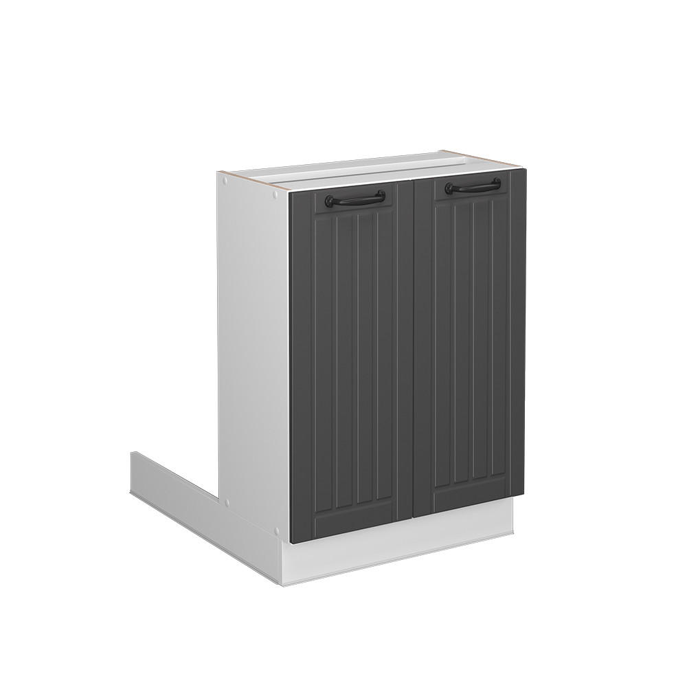 KÜCHENINSEL Fame-Line Anthrazit Landhaus 60 cm ohne AP - Dunkelgrau/Anthrazit, Holzwerkstoff (60/82/30cm) - Vicco