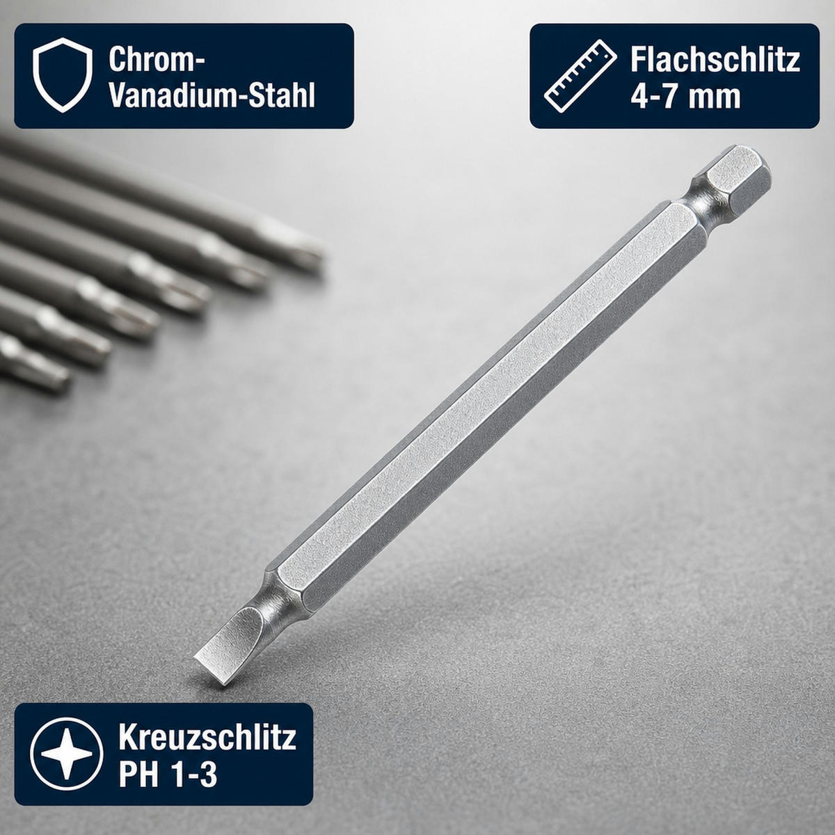 BITS-SATZ 150 mm 15-teilig - Silberfarben, Metall (2/1.1/1cm) - Westfalia