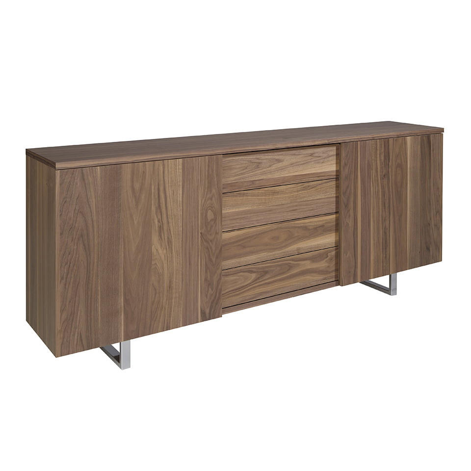 SIDEBOARD Walnuss 210/42/90 cm - Walnussfarben, Holz/Metall (210/90/42cm) - ANGEL CERDA