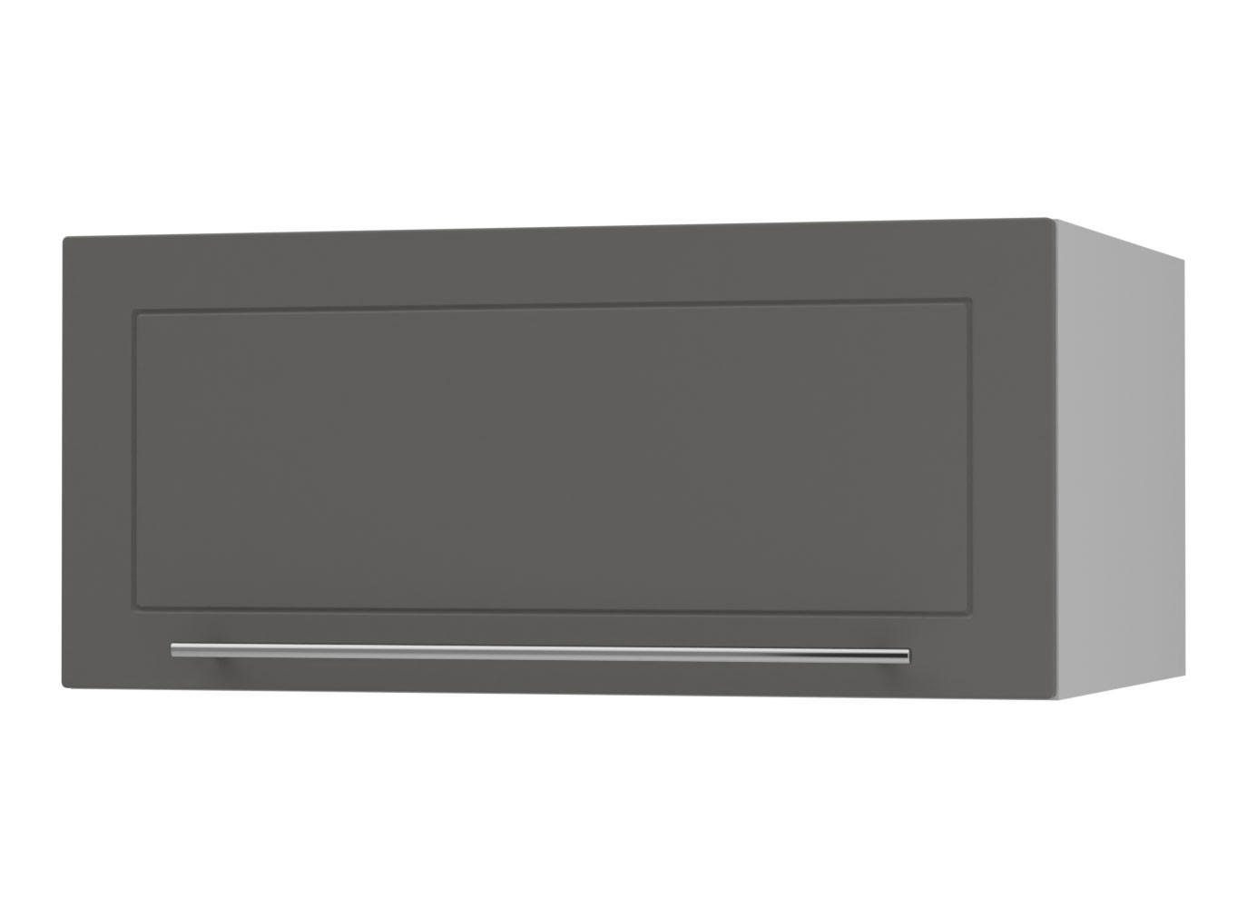 KLAPPHÄNGESCHRANK Kvantum W6B/80 Graphit Matt / Grau Matt 80 / 59 / 36cm - Graphitfarben/Grau, Holz/Holzwerkstoff (80/36/59cm) - Feldmann-Wohnen