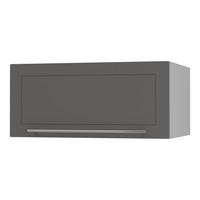 KLAPPHÄNGESCHRANK Kvantum W6B/80 Graphit Matt / Grau Matt 80 / 59 / 36cm - Graphitfarben/Grau, Holz/Holzwerkstoff (80/36/59cm) - Feldmann-Wohnen