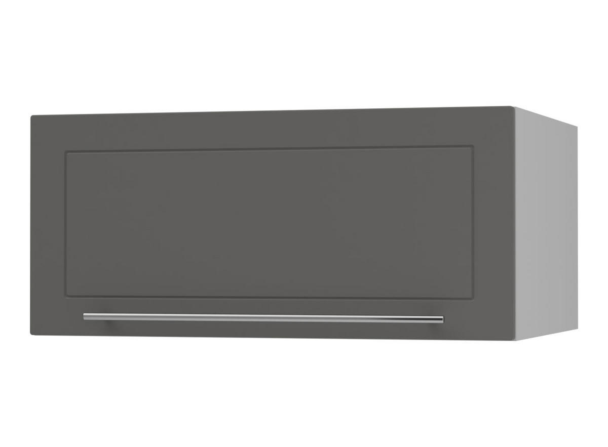 KLAPPHÄNGESCHRANK Kvantum W6B/80 Graphit Matt / Grau Matt 80 / 59 / 36cm - Graphitfarben/Grau, Holz/Holzwerkstoff (80/36/59cm) - Feldmann-Wohnen