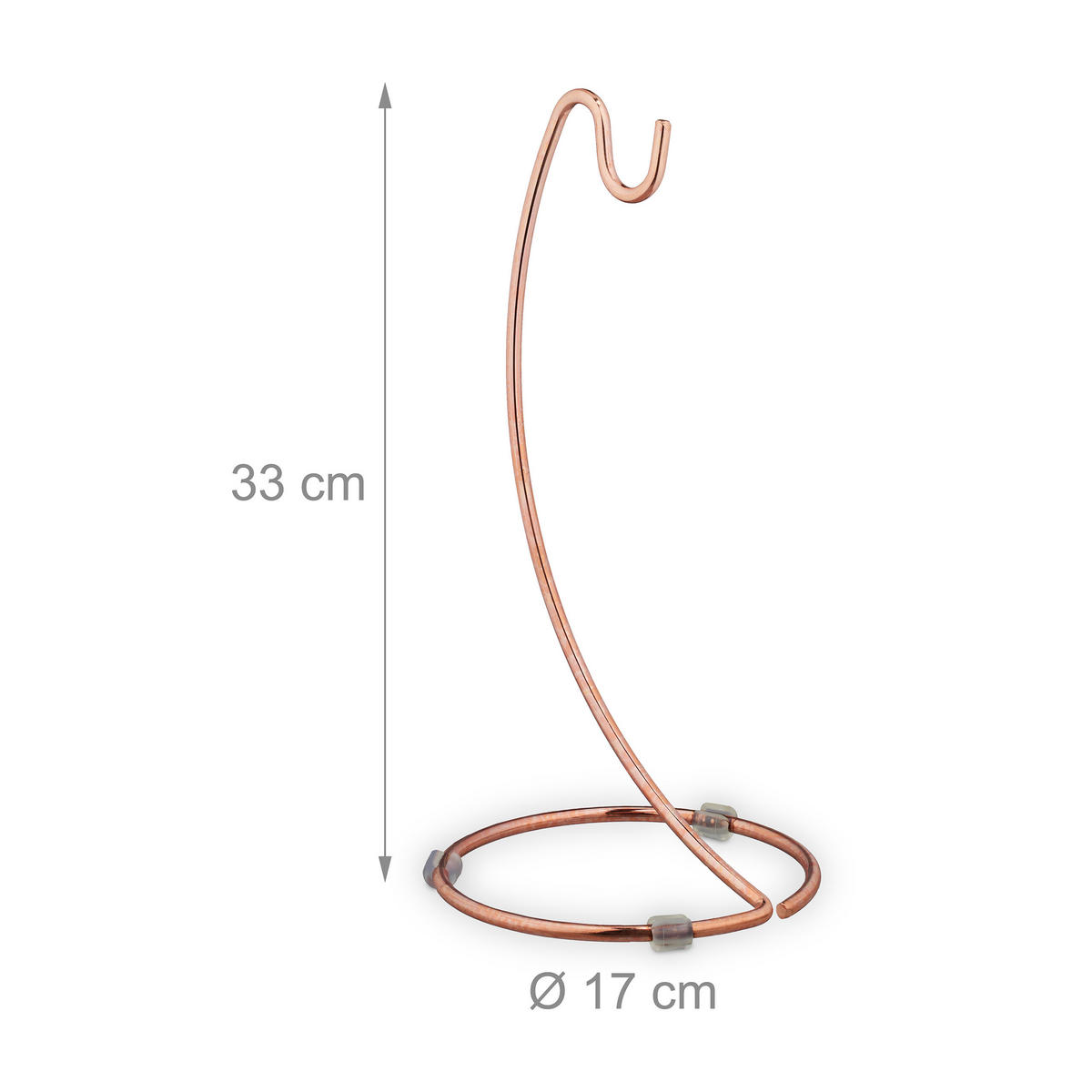 BANANENHALTER - Kupferfarben, Metall (17/33/17cm) - Relaxdays