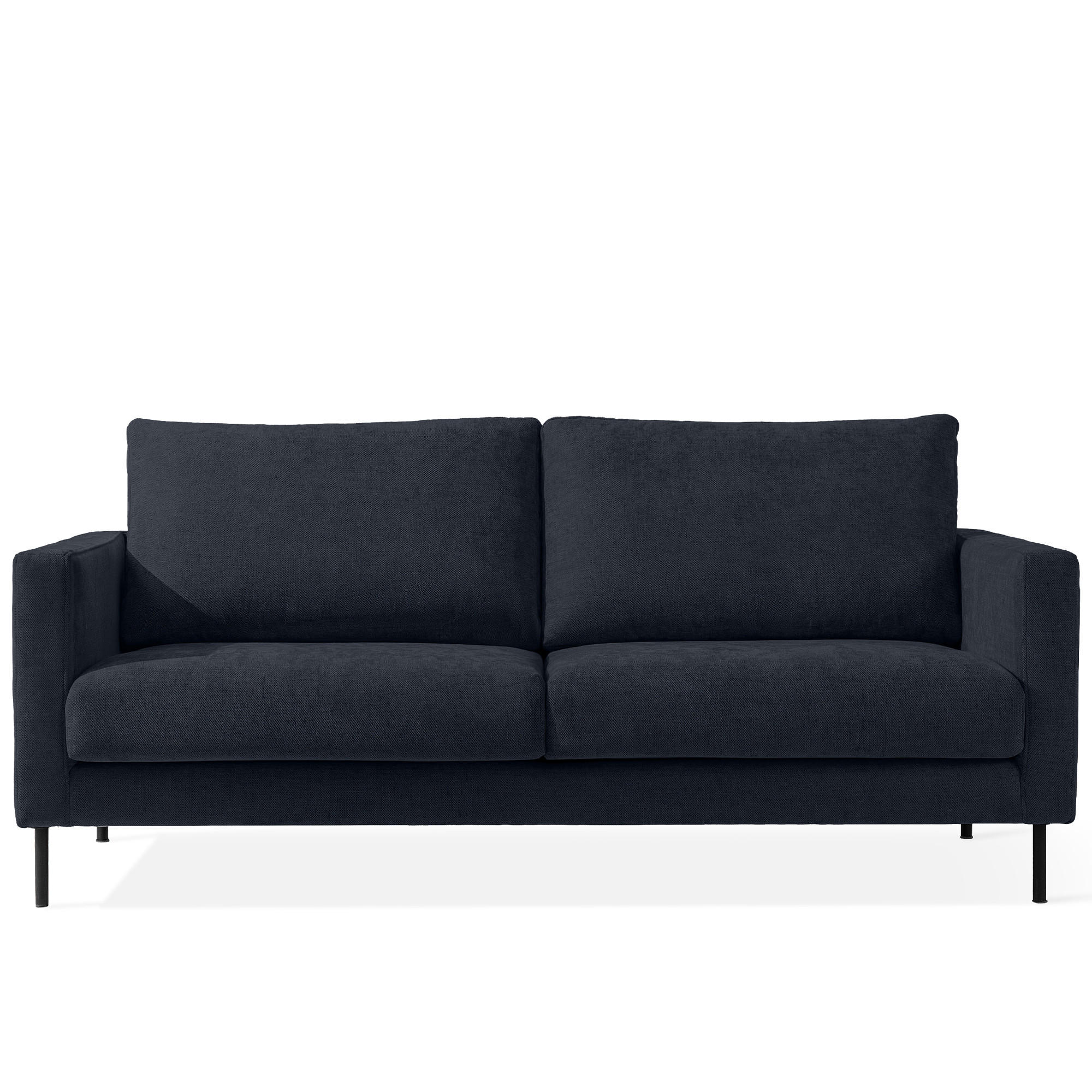 SOFA LUMO, 3-Sitzer, Dunkelblau - Schwarz/Dunkelblau, Holz/Holzwerkstoff (198/90/95cm) - KONSIMO®