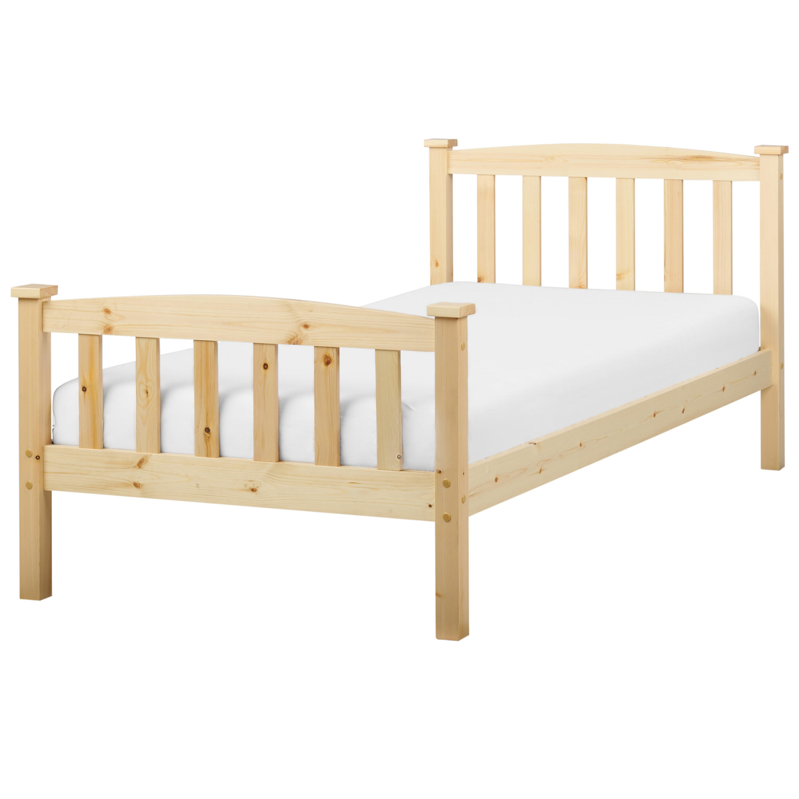 BETT mit Lattenrost 90/200 cm Braun Giverny - Braun, Holz (90/200cm) - Beliani