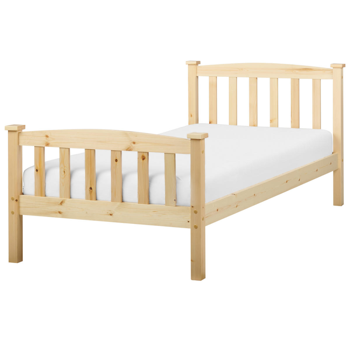 BETT mit Lattenrost 90/200 cm Braun Giverny - Braun, Holz (90/200cm) - Beliani