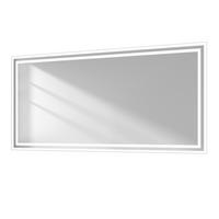 BADSPIEGEL mit Antibeschlag Beleuchtung 120/60/3,5 cm - Weiß, Glas (60/3.5/120cm) - EMKE