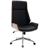 BÜROSTUHL Bredow, Kunstleder Walnuss/Schwarz - Schwarz, Textil/Metall (60/121/63cm) - TPFLiving