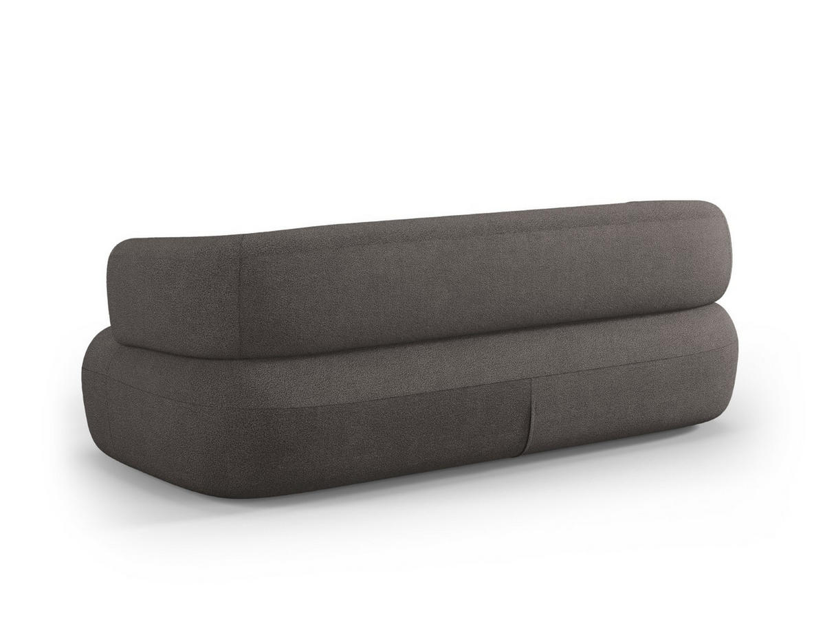 SOFA Jenny aus Boucle grau 3 Sitzplätze - Grau, Textil (90/73/178cm) - Micadoni