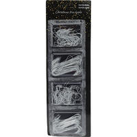 AUFHÄNGER für Weihnachtskugel 300 Stk. - Silberfarben, Metall (7/7/7cm) - Home Styling Collection