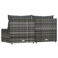 GARTENSOFA SYKAD 63/57.5/63 cm （2-SITZER） - Grau, Holz (63/57.5/63cm) - ZMH