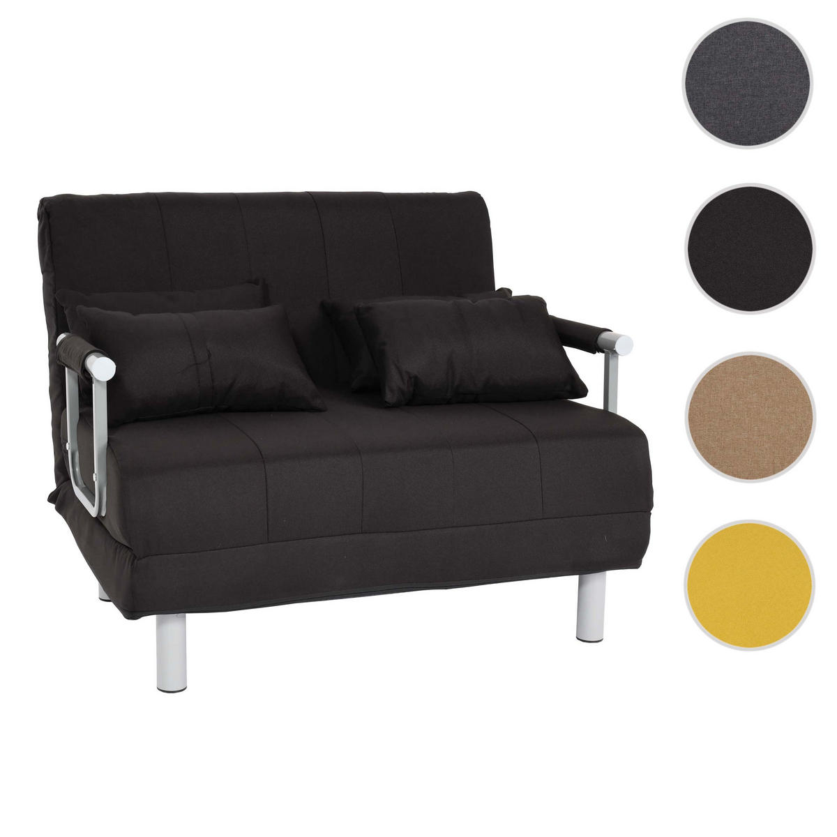 SCHLAFSESSEL Schwarz - Schwarz, Textil (105/80/186cm) - MCW