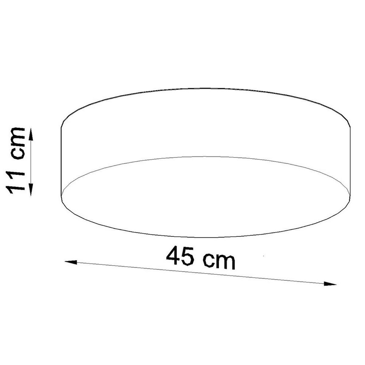 DECKENLEUCHTE Stahl Grau Rund 45 cm - Grau, Metall (45/45/12cm)