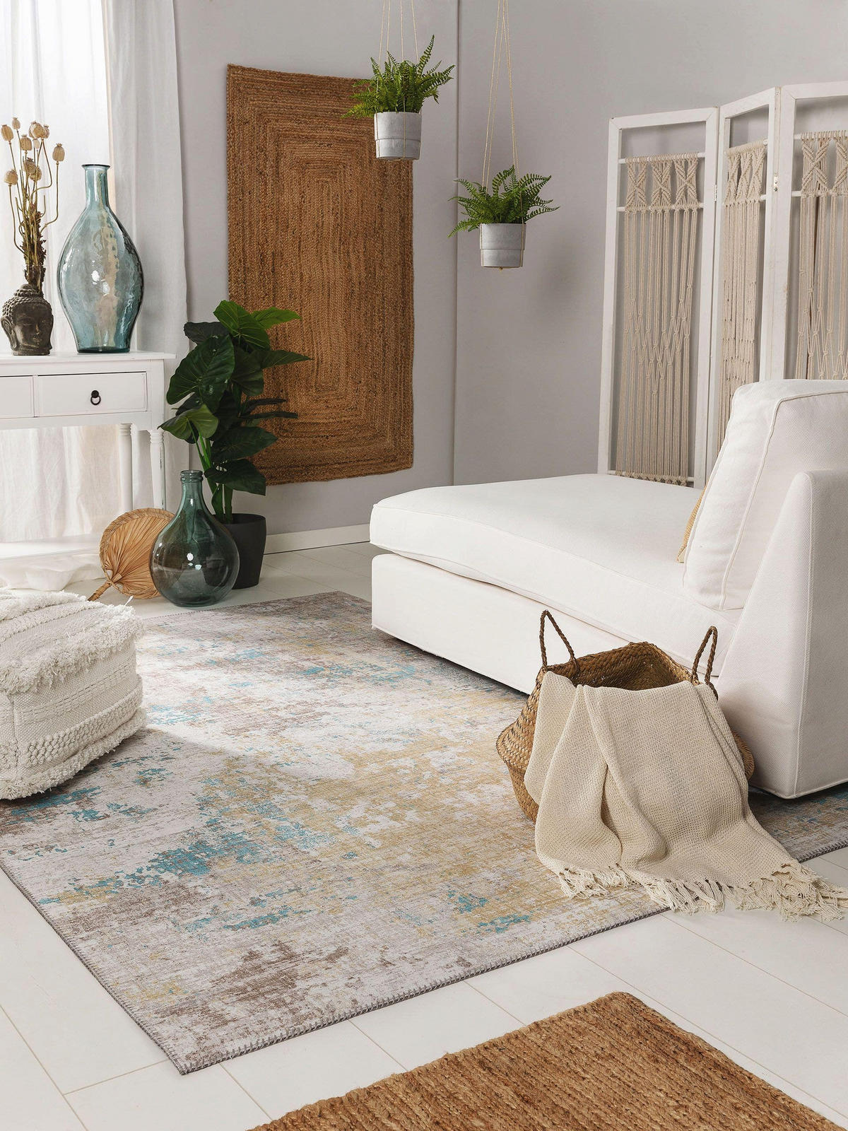 TEPPICH Laury Gelb 120x170 cm - Gelb, Textil (120/170cm) - benuta Pop