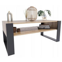 COUCHTISCH KAJA Artisan Eiche-Schwarz 120/63,6/50 cm - Eiche Artisan, Holzwerkstoff (63.6/120/50cm) - Matkam Möbel